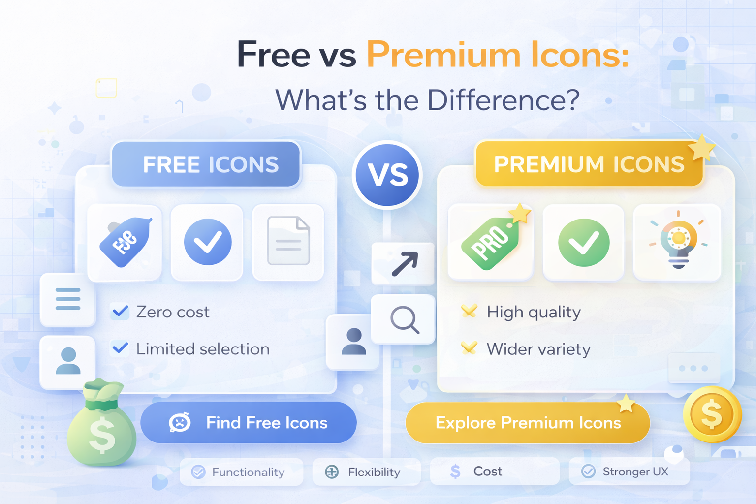 Free vs Premium Icons: What’s the Difference?